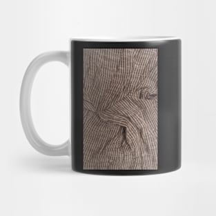 Piece of cotton fabric with creases and crumpled Mug